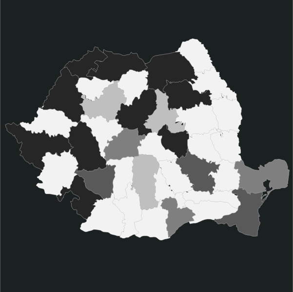 Choropleth Map Romania